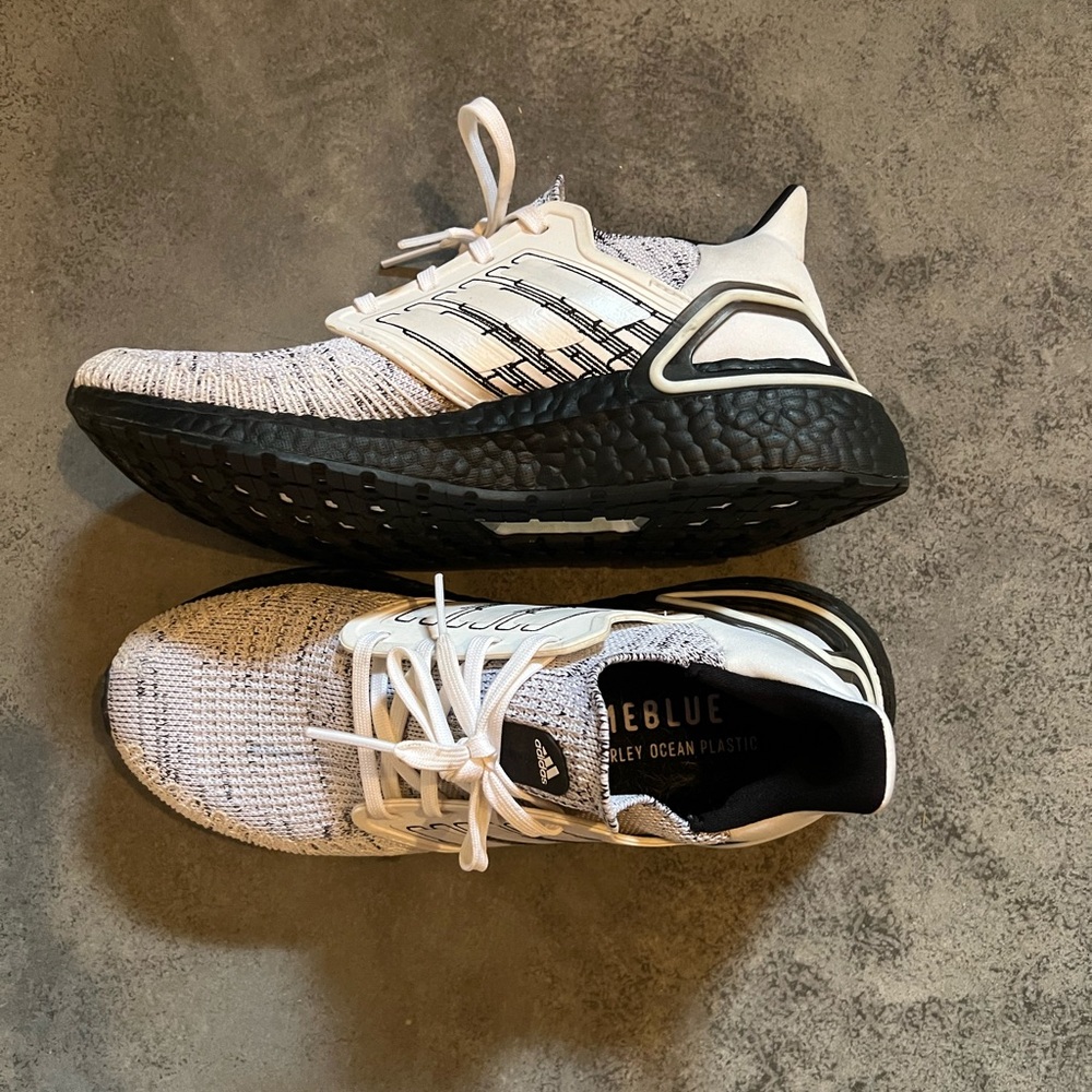 Adidas White and Black Running Shoes